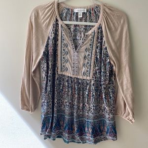 VINTAGE AMERICA Pine Pleasant 3/4 Sleeve Top